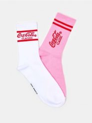 Skarpetki 2 pack Coca-Cola - wielobarwny. Skarpetki Sinsay, bez wzorów. Za 12.99 zł.