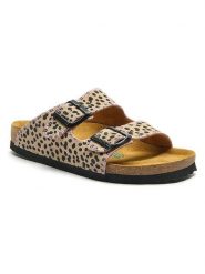 Comfortfusse Skórzane klapki w kolorze beżowym rozmiar: 38. Brązowe klapki Comfortfüße, bez wzorów, klasyczne, z otwartym noskiem, bez obcasa, bez zapięcia. Za 260.99 zł.