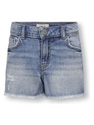 KIDS ONLY Szorty dżinsowe "Robyn" w kolorze niebieskim rozmiar: 152. Niebieskie szorty KIDS ONLY, z aplikacjami, ze skóry. Za 74.99 zł.