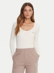 Guess Body V5BP09 KCBF1 Écru Slim Fit. Body i gorsety Guess, z aplikacjami, z bawełny, bez ramiączek. Za 169.99 zł.