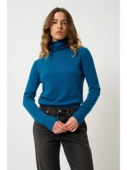 AUTHENTIC CASHMERE Kaszmirowy golf "Bise" w kolorze niebieskim rozmiar: M. Niebieskie swetry AUTHENTIC CASHMERE, m, bez wzorów, z kaszmiru, bez ramiączek. Za 416.30 zł.