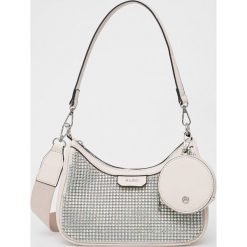 Aldo torebka Constella kolor beżowy. Brązowe listonoszki Aldo, z aplikacjami, z włókna, na ramię, bez dodatków. Za 389.99 zł.