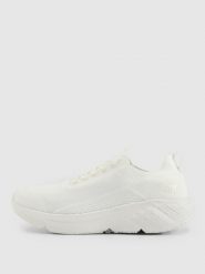 4F Niskie sneakersy sportowe VELOCORE damskie - białe 38. Białe buty sportowe lifestyle 4f, bez wzorów, z dzianiny, klasyczne, bez zapięcia. Za 299.99 zł.