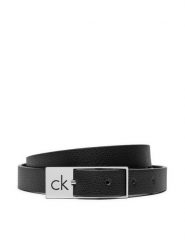 Calvin Klein Pasek Damski Ck Cut Square Buckle 2.0_Caviar K60K612864 Czarny. Czarne paski Calvin Klein, bez wzorów, ze skóry. Za 189.99 zł.
