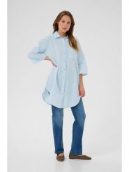 Kaffe Tunika w kolorze błękitnym rozmiar: 46. Niebieskie tuniki Kaffe, bez wzorów, z bawełny, bez kołnierzyka, bez ramiączek. Za 82.99 zł.