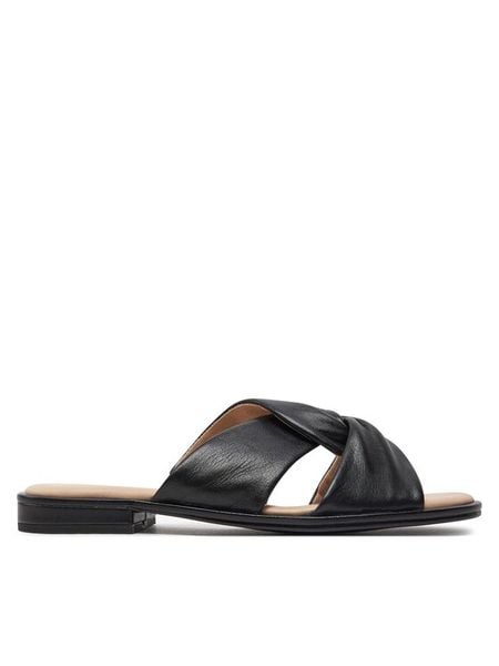 Caprice Klapki 9-27100-42 Czarny. Czarne klapki Caprice, bez wzorów, ze skóry, bez obcasa, bez zapięcia. Za 183.99 zł.