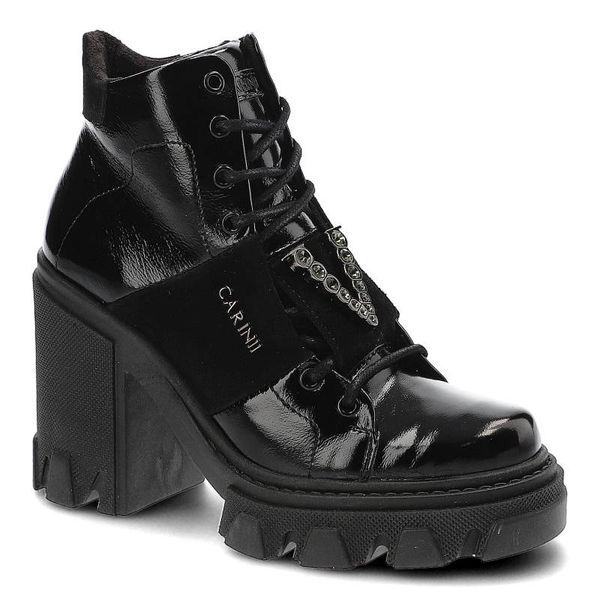 Czarne Botki Carinii Modne Skórzane Buty Na Obcasie. Czarne botki Carinii, z aplikacjami, ze skóry, wizytowe, bez obcasa, na obcasie, bez zapięcia. Za 519.00 zł.