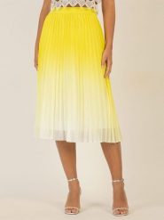 APART Spódnica plisowana w kolorze żółtym rozmiar: 44. Żółte spódnice Apart, na co dzień, bez wzorów, midi, proste. Za 252.99 zł.