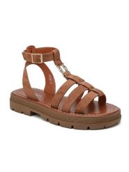 Sixth Sens Sandały w kolorze jasnobrązowym rozmiar: 38. Brązowe sandały Sixth Sens, bez wzorów, klasyczne, z otwartym noskiem, bez obcasa, bez zapięcia. Za 100.99 zł.