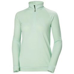 Sweter damski 1/2 z zamkiem błyskawicznym Helly Hansen Inshore. Zielone swetry Helly Hansen, bez wzorów, sportowe, bez ramiączek. Za 300.00 zł.