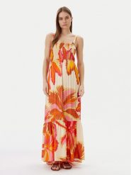 Maaji Sukienka letnia Jungle Palm Lavinia PT2707CLD001 Pomarańczowy Regular Fit. Brązowe sukienki Maaji, m, bez wzorów, z wiskozy, bez kołnierzyka, bez ramiączek. Za 369.99 zł.