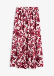 Spódnica maxi z lejącej mieszanki wiskozy. Zielone spódnice bonprix, bez wzorów, z wiskozy, maxi. Za 144.99 zł.