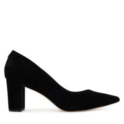 Czółenka LAUREN RALPH LAUREN. Czarne czółenka Lauren Ralph Lauren, bez wzorów, bez obcasa, bez zapięcia. Za 599.99 zł.