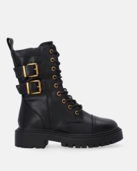 WORKERY DAMSKIE Z GŁADKIEJ SKÓRY NATURALNEJ B232-1 BLACK. Czarne botki Venezia, bez wzorów, ze skóry, bez obcasa, bez zapięcia. Za 299.00 zł.