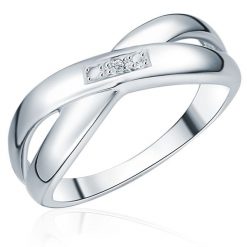 Lulu & Jane Srebrny pierścionek Srebro wysokiej pr óby Brylant Pierścionki 1 ct Damski. Szare pierścionki Lulu & Jane, z brylantem, srebrne. Za 373.99 zł.