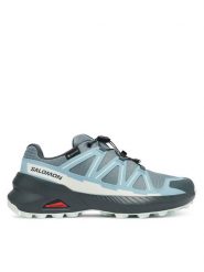 Salomon Trekkingi SPEEDCROSS PEAK GORE-TEX L47974500 Niebieski. Niebieskie buty trekkingowe Salomon, bez wzorów, z gore-texu, bez zapięcia, trekkingowe, gore-tex. Za 519.99 zł.
