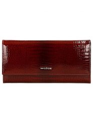 Wojas Skórzany portfel w kolorze bordowym - 19,5 x 10 x 3 cm rozmiar: onesize. Czerwone portfele Wojas, bez wzorów, z materiału. Za 184.02 zł.