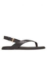 Tommy Hilfiger Sandały Color Block Thong Flat Sandal FW0FW08883 Czarny. Czarne sandały Tommy Hilfiger, bez wzorów, ze skóry, bez obcasa, na płaskiej podeszwie, bez zapięcia. Za 329.99 zł.