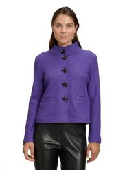 Betty Barclay Kurtka przejściowa w kolorze fioletowym rozmiar: 46. Różowe kurtki Betty Barclay, bez wzorów, z wełny, bez kaptura. Za 210.45 zł.