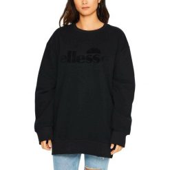 Bluza turystyczna damska Ellesse Caterina Crew. Czarne bluzy Ellesse, xl, bez wzorów, z bawełny, bez kaptura. Za 174.00 zł.