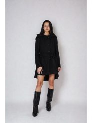 Steve Madden Płaszcz przejściowy w kolorze czarnym rozmiar: L. Czarne płaszcze Steve Madden, l, bez wzorów, z tkaniny, bez kaptura. Za 260.99 zł.