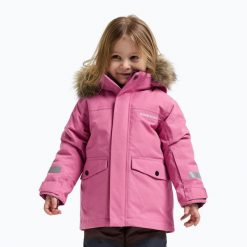 Kurtka zimowa dziecięca Didriksons Bjärven 5 Parka. Czerwone płaszcze Didriksons, na zimę, bez wzorów, z materiału, bez kaptura. Za 619.99 zł.
