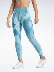 Reebok Legginsy Lux Perform HA4373 Niebieski Slim Fit. Niebieskie legginsy Reebok, bez wzorów, z syntetyku, sportowe. Za 299.99 zł.