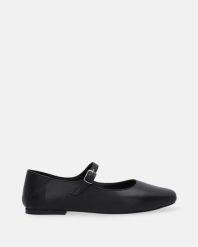 BALERINY W KOLORZE CZARNYM E101 BLACK. Czarne baleriny Venezia, bez wzorów, ze skóry, bez obcasa, bez zapięcia. Za 329.00 zł.