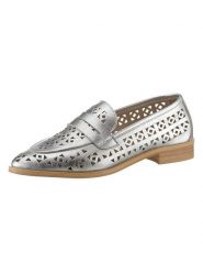 Heine Skórzane mokasyny w kolorze szarym rozmiar: 41. Szare mokasyny Heine, bez wzorów, ze skóry. Za 130.99 zł.