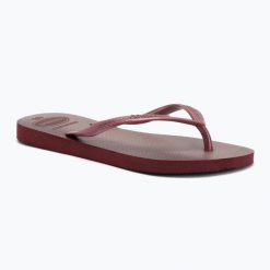 Japonki damskie Havaianas Slim Gloss. Czerwone japonki Havaianas, bez wzorów, sportowe. Za 109.99 zł.