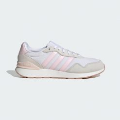 Buty Run 60s 4.0. Białe buty do biegania adidas, bez wzorów, bez zapięcia, do biegania. W wyprzedaży za 176.12 zł.