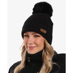 Kapelusz damski Kilpi RENA-W. Czarne kapelusze Kilpi, bez wzorów, z wełny, sportowe. Za 60.57 zł.