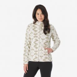 Polar turystyczny damski Quechua MH500 zamek. Białe bluzy z polaru QUECHUA, l, bez wzorów, z materiału, trekkingowe. Za 119.99 zł.