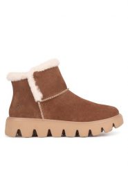 Rieker Revolution Lifestyle Śniegowce W2071-20 Brązowy. Brązowe botki Rieker Revolution Lifestyle, bez wzorów, ze skóry, bez zapięcia. Za 391.00 zł.