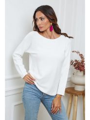 So Cachemire Sweter "Ianaz" w kolorze kremowym rozmiar: XL. Brązowe swetry So Cachemire, xl, bez wzorów, ze splotem, bez ramiączek. Za 170.47 zł.