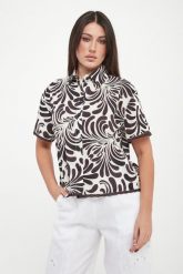 Koszula damska ze wzorem TWINSET U&B. Koszule Twinset U&B, s, bez wzorów, bez kołnierzyka, bez ramiączek. Za 669.00 zł.