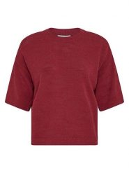 MOSS COPENHAGEN Sweter w kolorze bordowym rozmiar: S/M. Czerwone swetry Moss Copenhagen, m, bez wzorów, z bawełny, bez ramiączek. Za 174.95 zł.