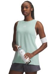 Under Armour Top sportowy "Campus Muscle Tank" w kolorze turkusowym rozmiar: L. Niebieskie topy sportowe Under Armour, l, bez wzorów, z materiału, outdoorowe. Za 73.95 zł.