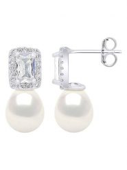 Pearl Addict Srebrne kolczyki-wkrętki z perłami rozmiar: onesize. Białe kolczyki Pearl Addict, z cyrkonią, srebrne. Za 252.99 zł.