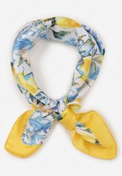 Niebieski Szalik Apaszka w Owocowy Wzór Rayhelle. Niebieskie szaliki i kominy Born2be, na lato, bez wzorów, z materiału, klasyczne. Za 29.99 zł.