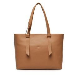 Torebka Coccinelle. Brązowe shopper bag Coccinelle, bez wzorów, bez dodatków. Za 1,439.00 zł.