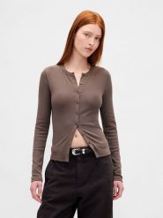 GAP Kardigan w kolorze brązowym rozmiar: S. Brązowe swetry GAP, s, bez wzorów, bez ramiączek. Za 91.99 zł.