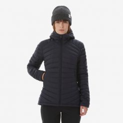 Kurtka puchowa trekkingowa damska Xplore -3°C. Niebieskie kurtki przeciwdeszczowe SIMOND, na zimę, l, bez wzorów, z bawełny, z kapturem, tenisowe. Za 289.99 zł.