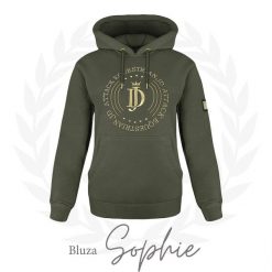Bluza jeździecka damska JD ATTACK Sophie. Zielone bluzy JD ATTACK, m, bez wzorów, z bawełny, bez ramiączek, z kapturem. Za 229.00 zł.