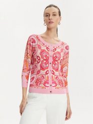 Luisa Spagnoli Kardigan Crostone 58242 Różowy Regular Fit. Czerwone swetry Luisa Spagnoli, m, bez wzorów, z syntetyku, bez ramiączek. Za 609.99 zł.