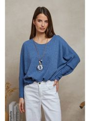 Plume Sweter "Diamond" w kolorze niebieskim rozmiar: S. Niebieskie swetry Plume, s, bez wzorów, bez ramiączek. Za 132.36 zł.