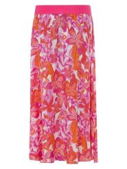 Zwillingsherz Spódnica "Tropical Vibes" w kolorze różowo-pomarańczowym rozmiar: S/M. Pomarańczowe spódnice Zwillingsherz, na co dzień, m, bez wzorów, z wiskozy, maxi, proste. Za 104.99 zł.