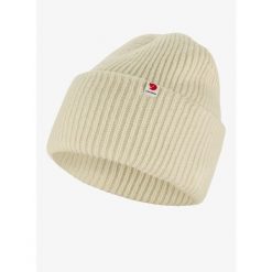 Czapka zimowa Fjallraven Heavy Beanie - chalk white. Białe czapki zimowe Fjällräven, bez wzorów, sportowe. Za 266.99 zł.