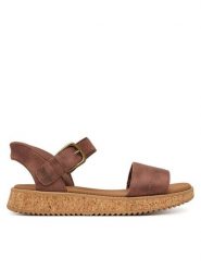 Skechers Sandały Bobs Sun Vibe 114423/CHOC Brązowy. Brązowe sandały Skechers, bez wzorów, ze skóry, bez obcasa, na płaskiej podeszwie, bez zapięcia. Za 289.99 zł.