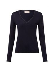 Liu Jo Collection Sweter Kobiety wiskoza niebieski, L. Niebieskie swetry Liu Jo Collection, l, bez wzorów, z dzianiny, bez ramiączek. Za 399.95 zł.